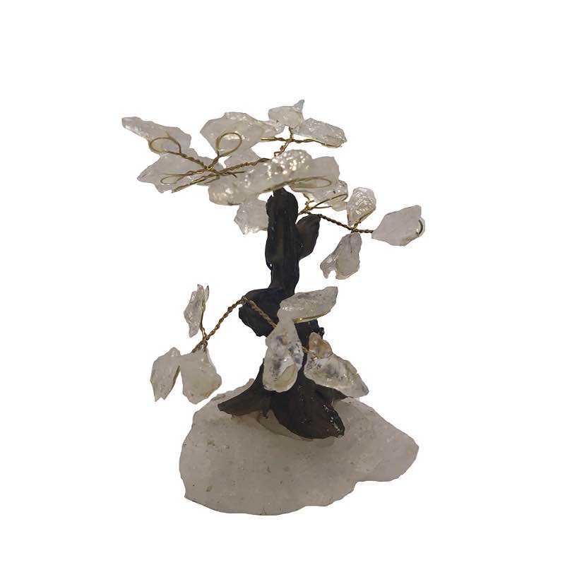 Gemstone Bonsai Tree, Small (White Quartz)